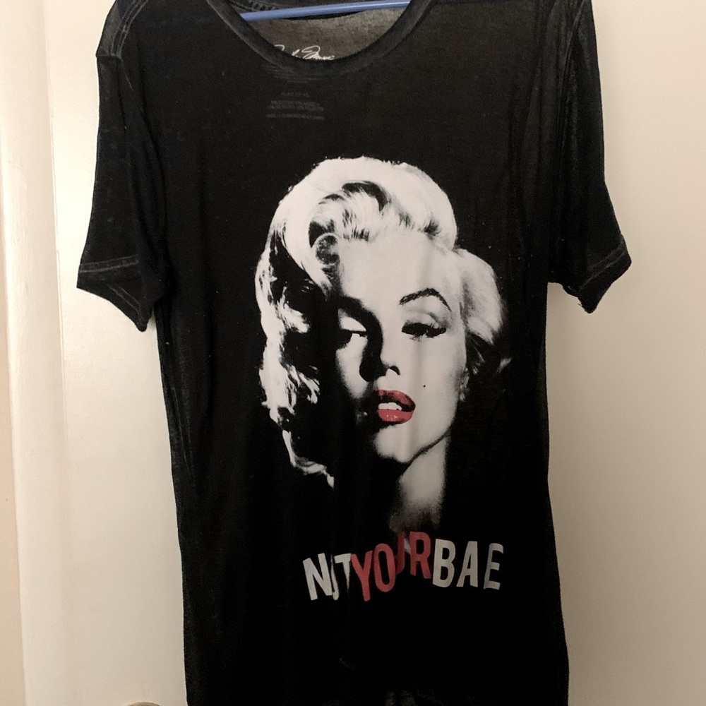 Marilyn Monroe Black sheer tee shirt. Size XL.